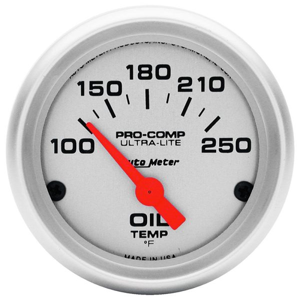 ULTRA-LITE 2-1/16" OIL TEMP   150-250°F, SHORT SWEEP ELECT
