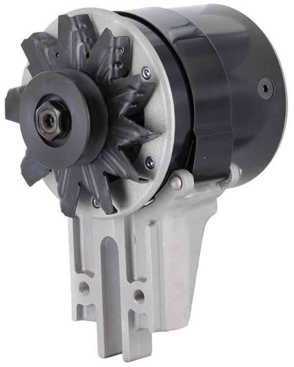 POWERMASTER GENERATOR 90 AMPS FLATHEAD 49-53 SHORT BLACK 12V