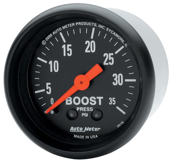 Z-SERIES 2-1/16" BOOST GAUGE  0-35PSI, MECHANICAL, 10FT