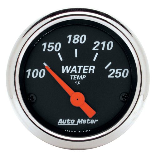 DESIGNER BLK 2-1/16 WATER TEMP100-250°F, SHORT SWEEP ELECT.