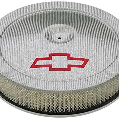 14″ CLASSIC BOWTIE AIR CLEANERSILVER, GLASS FIBRE