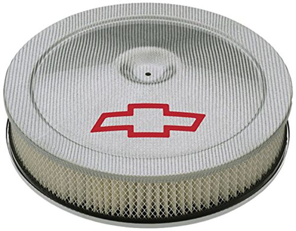 14" CLASSIC BOWTIE AIR CLEANERSILVER, GLASS FIBRE