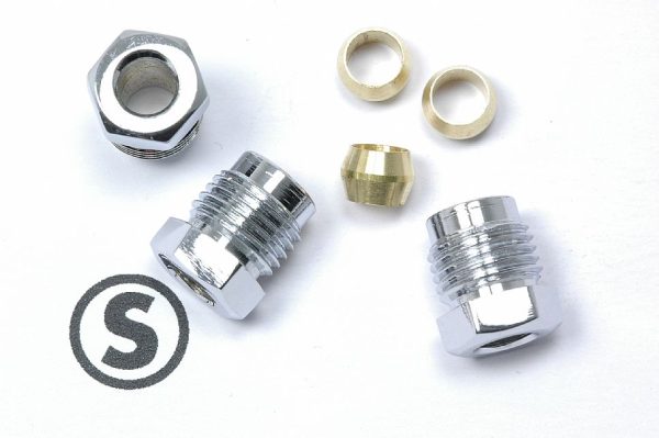 STROMBERG 97 FORD NUT CHROME  3 PER SET WITH FERRULES