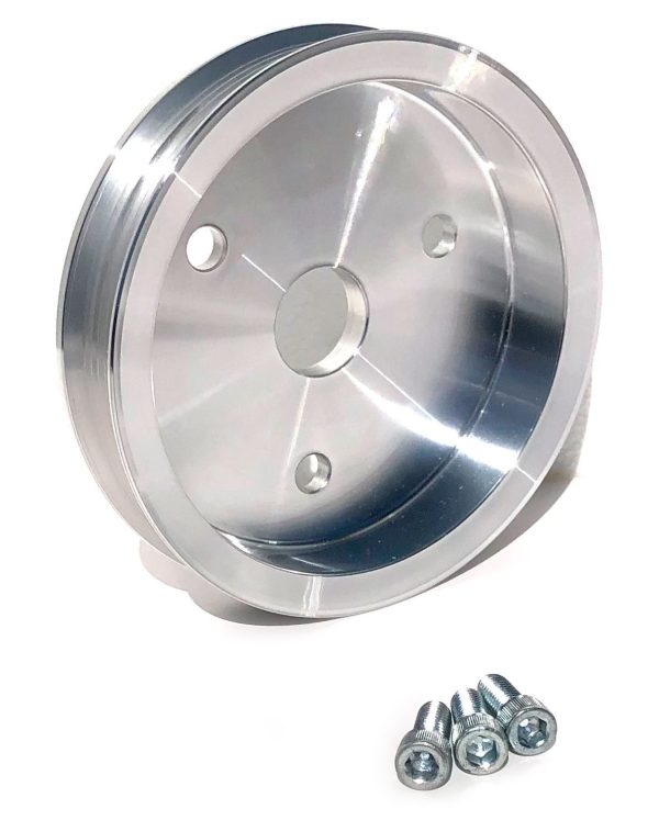 CRANKSHAFT PULLEY, SBC 6-RIB  5.75" OD, SHORT WATER PUMP