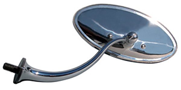DRAKE OVAL RH SWANNECK MIRROR S/S OVAL HEAD W/HARDWARE