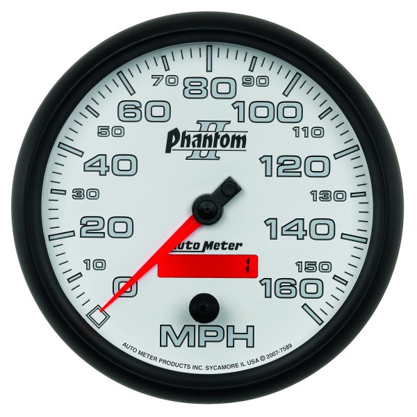 PHANTOM II 5" SPEEDO 160MPH   ELECTRONIC, LCD ODOMETER