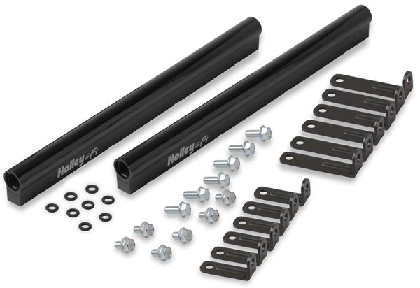FUEL RAIL KIT FOR HO300-136   -8AN ORB, BLACK,