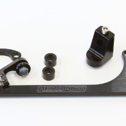 BILLET THROTTLE CABLE BRACKET BLACK SUITS 4150 STYLE