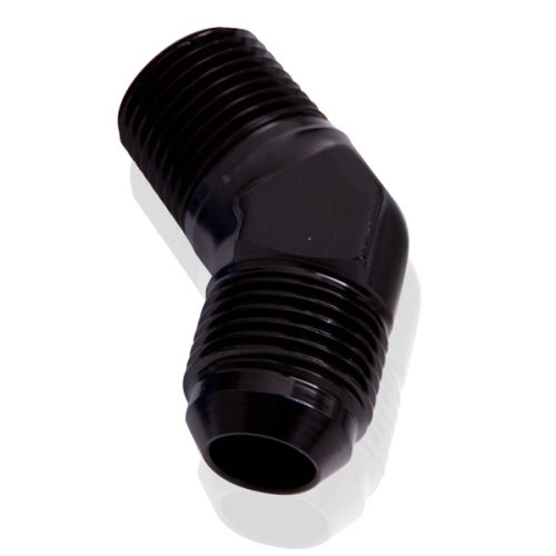 MALE 45 DEG 3/8″ NPT TO -10AN BLACK MALE NPT TO AN 45 DEG