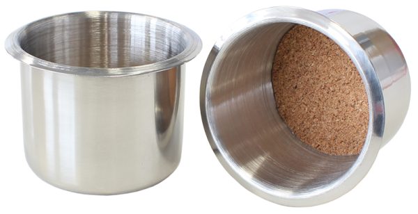 WATSONS STAINLESS CUP HOLDERS SMALL DROP IN STYLE ( PAIR )
