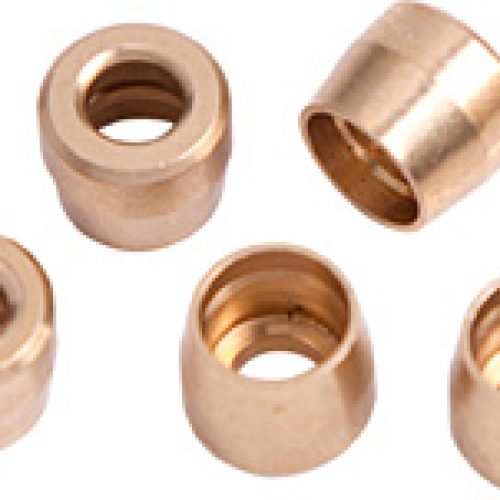 TEFLON BRASS OLIVE INSERT -4ANSUIT TEFLON HOSE END -4AN 5PK