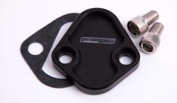 BILLET FUEL PUMP BLOCK OFF SBFBLACK CHRY  BBC SBF BBF