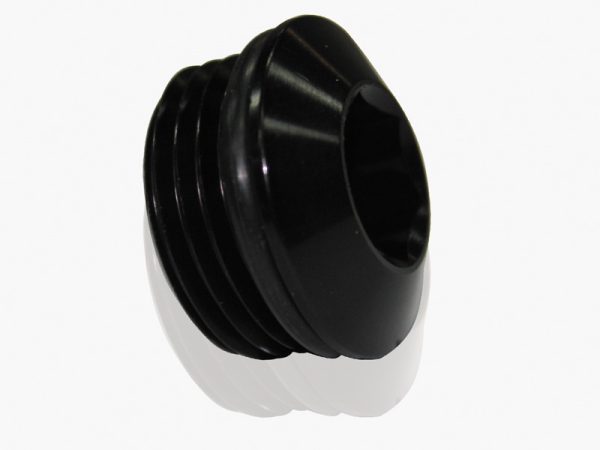 ORB SLIMLINE PORT PLUG -12AN  BLACK FINISH