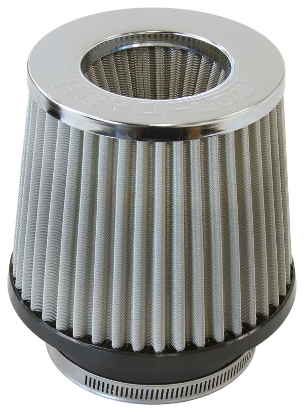 3" I.D CLAMP ON POD FILTER S/SELEMENT, CHROME INVERTE 5" LON
