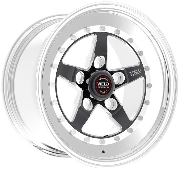 WELDSTAR RT WHEEL 15" X 10"   5X4.75" B/C, 3.5" B/S - BLACK