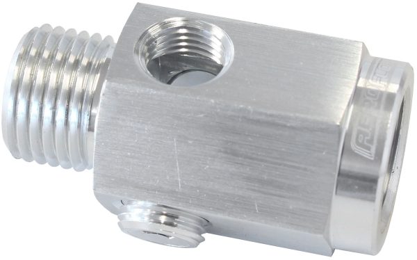 M16 X 1.5 EXTENSION WITH 1/8" NPT PORT SILVER