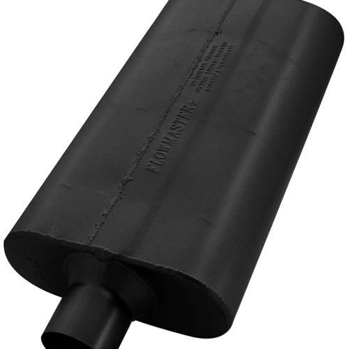 50 SERIES DELTA FLOW MUFFLER  2.50″ CENTRE IN / CENTRE OUT