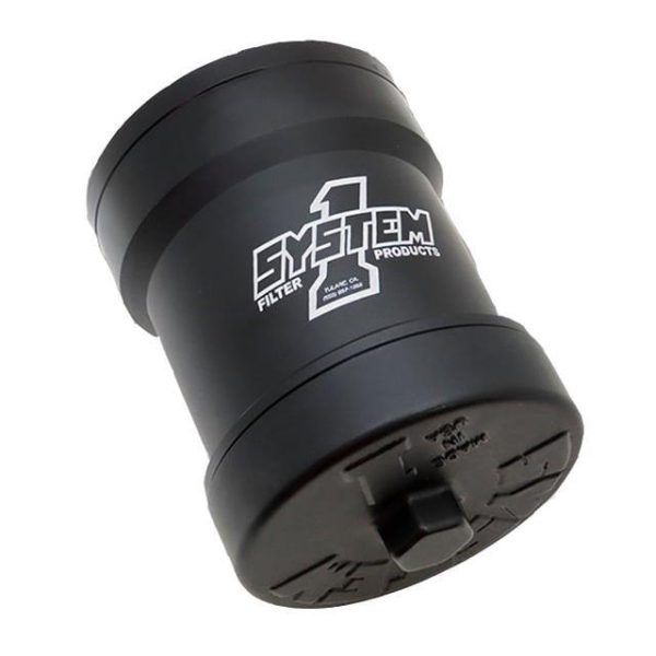 BILLET EFI FUEL FILTER 10 MIC 1"-12 SPIN ON 3.75 OD x 5.75