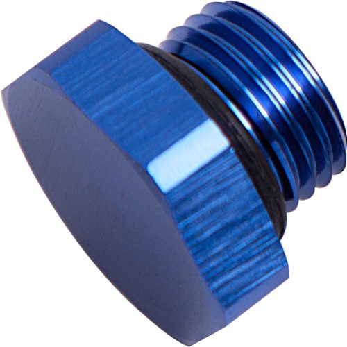 ORB HEX PORT PLUG -4AN        BLUE FINISH