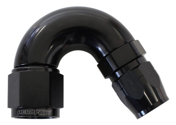 STEPPED 150 DEG HOSEEND -8 HOSTO -6AN EXPANDER HOSE END BLAC