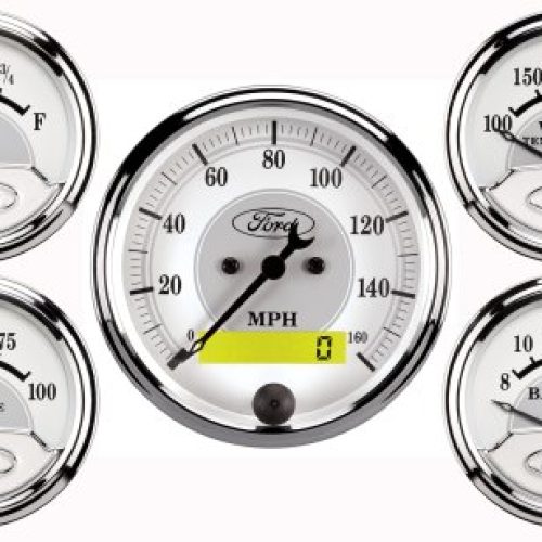 FORD HOTROD 5 PIECE GAUGE KIT FSE SPEEDO,OIL,WATER,FUEL,VOLT