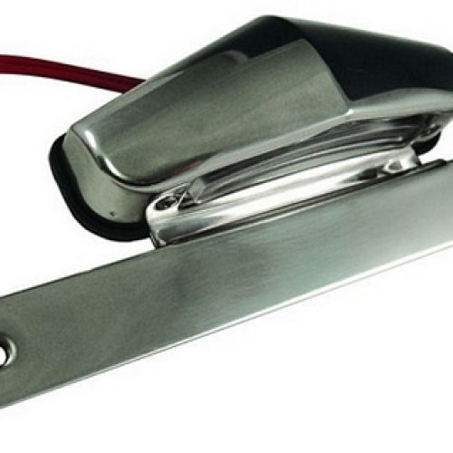BOB DRAKE REAR LICENSE LIGHT  POL S/S  C/W BRACKET OLSKOOL