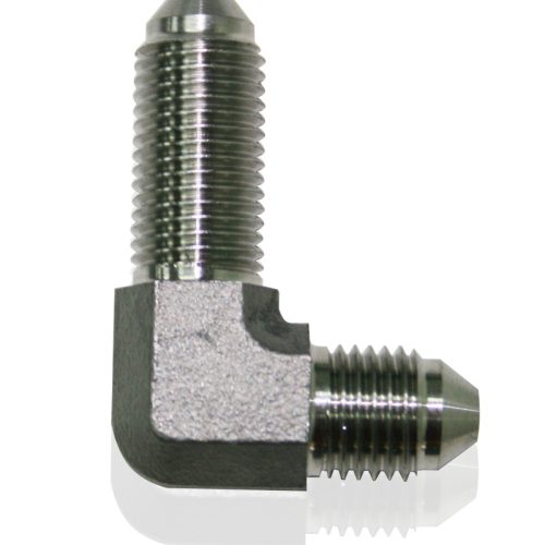 STAINLESS -3AN BULKHEAD 90DEG STAINLESS NUT SEPERATE