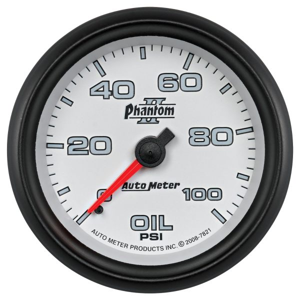 2-5/8 OIL PRESS, 0-100 PSI, M PHANTOM II