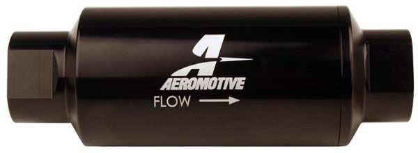 INLINE MICROGLASS FUEL FILTER -10 ORB 10 MICRON. 2" OD BLACK