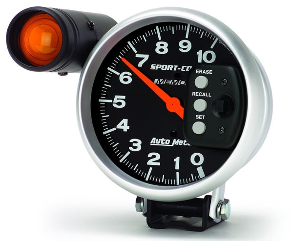 SPORT-COMP 5" TACHO 10,000RPM 2 STAGE SHIFT LIGHT & RECAL