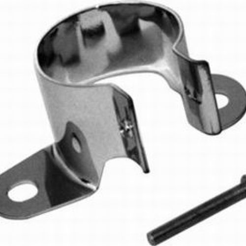 CHROME GM STAND UP COIL HOLDERVERTICAL IGNITION COIL BRACKET