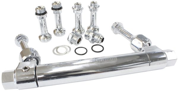 ADJUSTABLE FUEL LOG BG HOLLEY CHROME 1 & 2 METERING BLOC