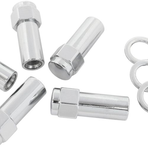 1.38 SHANK CLOSED NUTS 7/16   CHROME 7/16-20″ WHEEL (5)