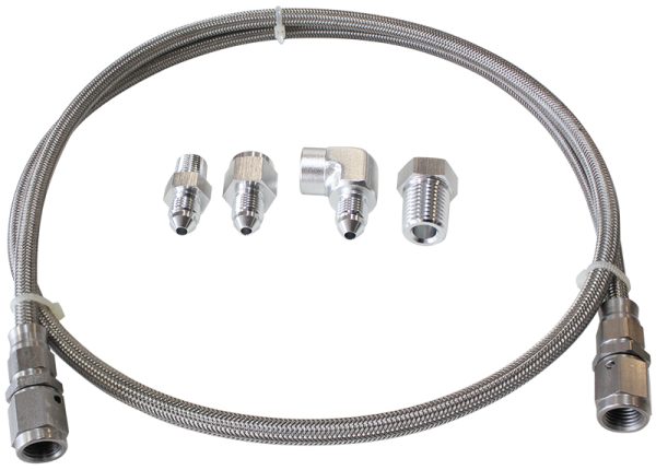 -4AN x 3ft BRAIDED SS LINE KITWITH FITTINGS INCLUDED