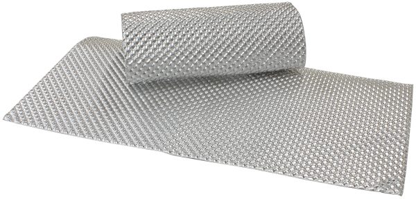 24" X 24" ALUMINIUM EMBOSSED  HEAT SHIELD CUT OR FOLD SILVER