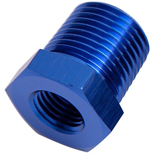 NPT PIPE REDUCER, BLUE        3/8″ NPT MALE, 1/4″ NPT FEMALE