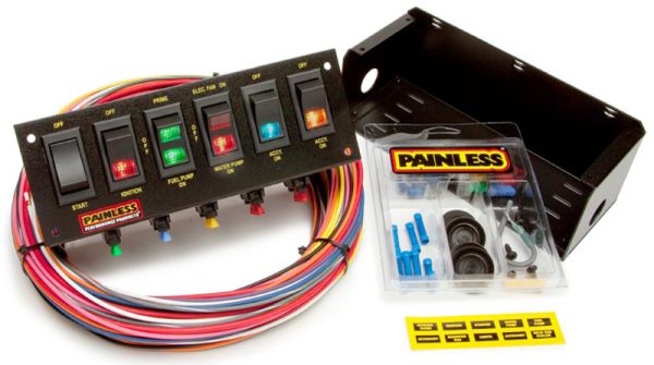 6 SWITCH PANEL,START,IGN,FP,EF2 X ACC WITH WIRES & FUSES