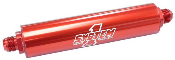 LONG INLINE BILLET FUEL FILTER-16AN, 11" x 2-1/4", 30 MICRON