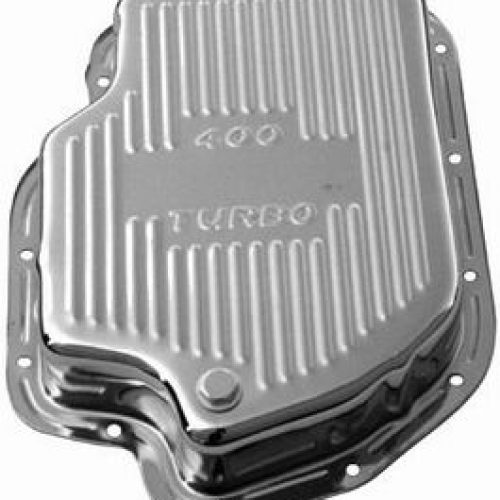 TRANS PAN TURBO 400 CHROME    STEEL FINNED EXTRA CAPACITY