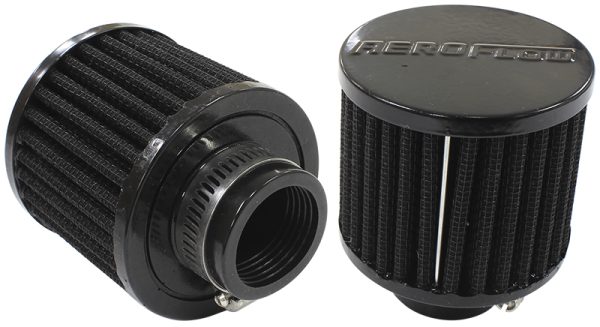 1-1/4" UNIV CLAMP ON FILTER   3" O.D,2-1/2" H,BLACK TOP
