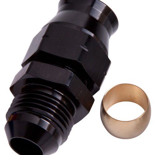 1/2″   HARD LINE TO -8AN MALE ADAPTER BLACK w/ OLIVE