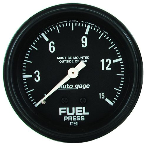 AUTOGAGE 2-5/8 FUEL PRESSURE  0-15PSI, MECHANICAL GAUGE