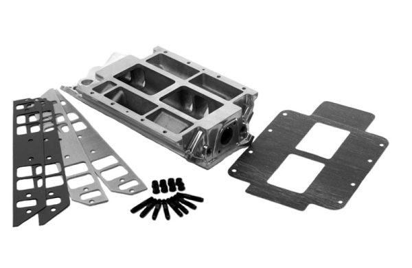 BBC BLOWER POLISHED MANIFOLD  STANDARD DECK, RECT PORT