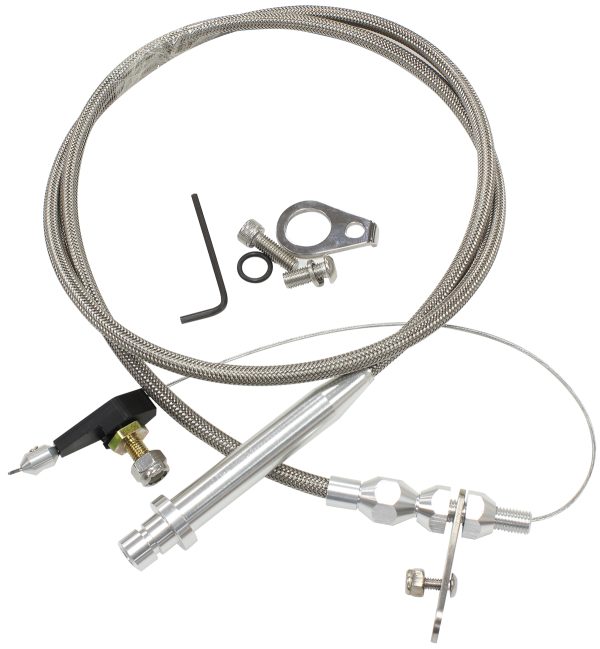 AEROFLOW KICKDOWN GM TH350    CABLE CHROME FINISH
