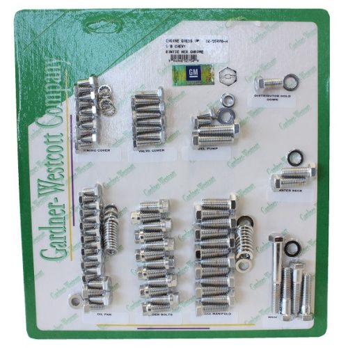 SBC ENGINE DRESS UP KIT       POLISHED S/STEEL CHEVY SIGN