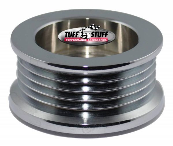5 GROOVE SERP ALT PULLEY      CHROME