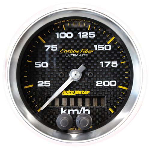 CARBON FIBER 3-3/8″ GPS SPEEDO225KPH, INTERNAL GPS ANTENNA