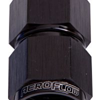 STRAIGHT FEMALE FLARE -6AN    BLACK COUPLER