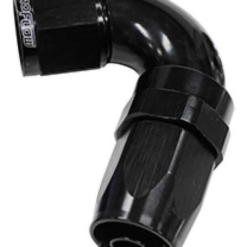 120 DEG HOSE END -8AN BLACK   FULL FLOW TAPER STYLE