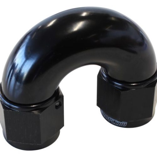-8AN 180 DEG SWIVEL COUPLER   BLACK BILLET FULL FLOW 1 PIECE